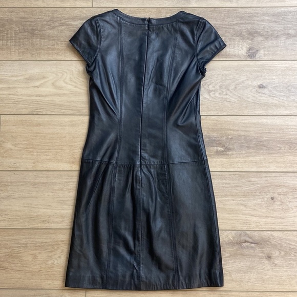 Boston Proper Genuine Leather Mini Dress - Picture 6 of 16